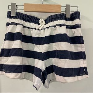 Blue and white striped Nautica shorts